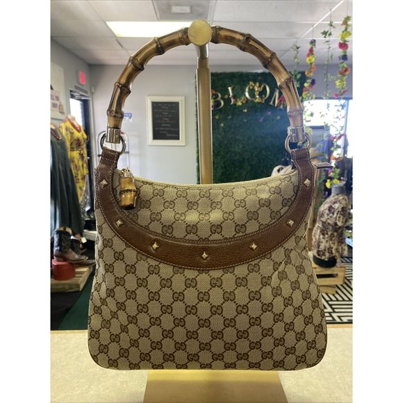 Gucci Handbags - Gucci Monogram Bamboo Anita top handle bag. 100% Authentic